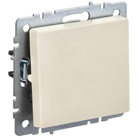 Проходной 1-клавишный выключатель IEK Brite 10а вс10-1-6-бркр бежевый BR-V12-0-10-K10