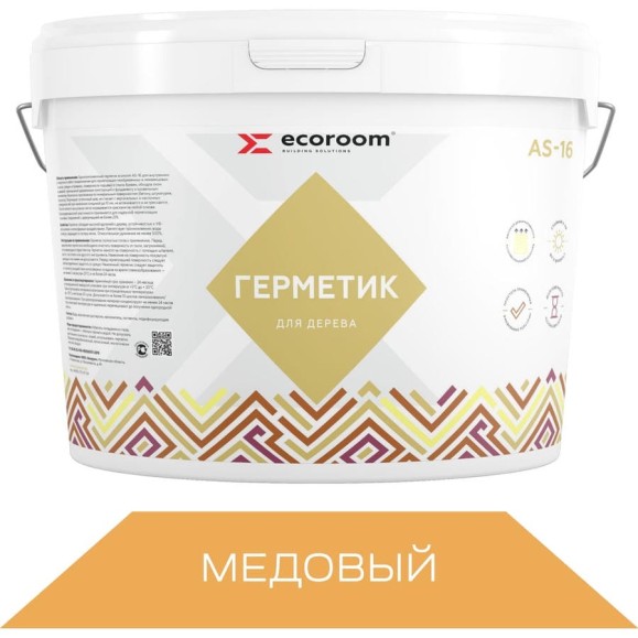 Акриловый герметик ECOROOM AS-16 для дерева, медовый, 15 кг E-Герм-4189/мед Акриловый герметик ECOROOM AS-16 для дерева, медовый, 15 кг E-Герм-4189/мед