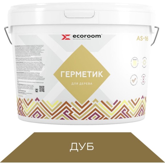 Акриловый герметик ECOROOM AS-16 для дерева, дуб, 15 кг E-Герм-4189/дуб Акриловый герметик ECOROOM AS-16 для дерева, дуб, 15 кг E-Герм-4189/дуб