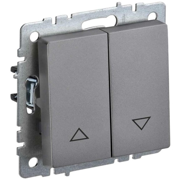 Выключатель IEK Brite жалюзи 10а вс10-1-5-брс сталь BR-V15-0-10-K46