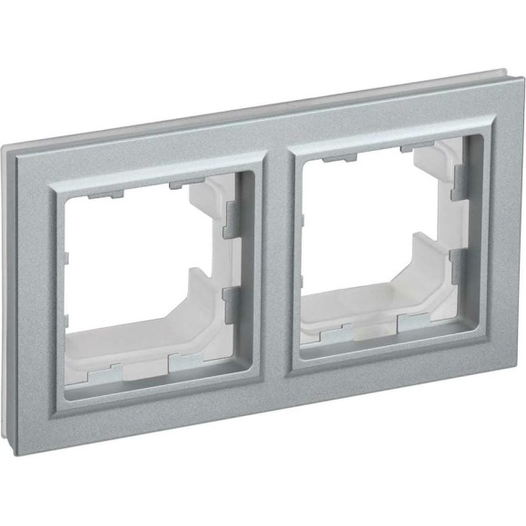 2-местная рамка IEK Brite ip44 ру-2-бра-44 алюминий BR-M22-44-K47
