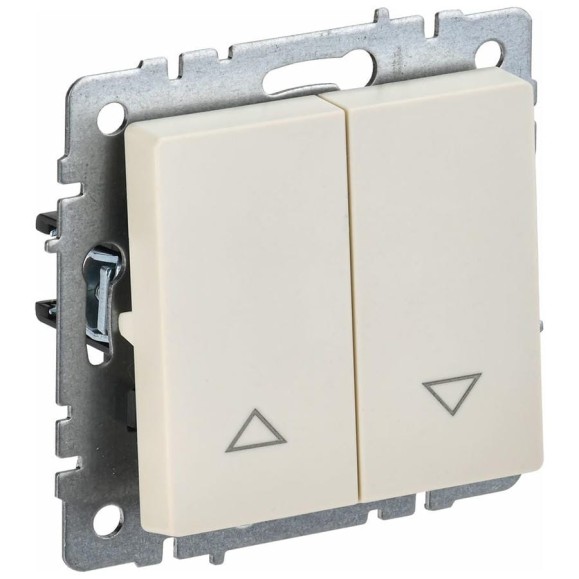 Выключатель жалюзи IEK Brite 10а вс10-1-5-бркр бежевый BR-V15-0-10-K10