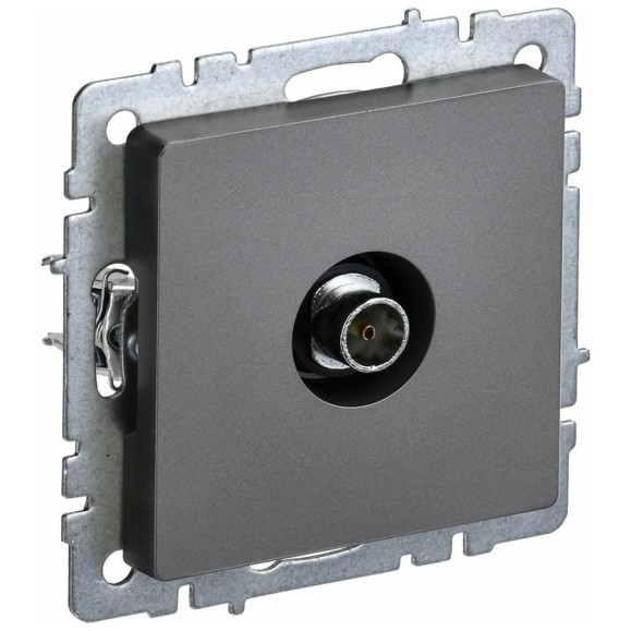 TV розетка IEK Brite оконечная ртв11-0-брс сталь BR-A10-O-K46
