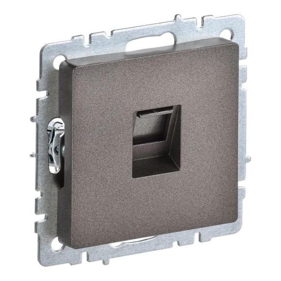 Компьютерная розетка rj45 IEK Brite рк10-бртб категория 5e, темная бронза BR-K10-1-K45