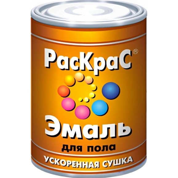 Алкидная эмаль для пола РасКраС желто-коричневый, барабан 6 кг 4660000619105