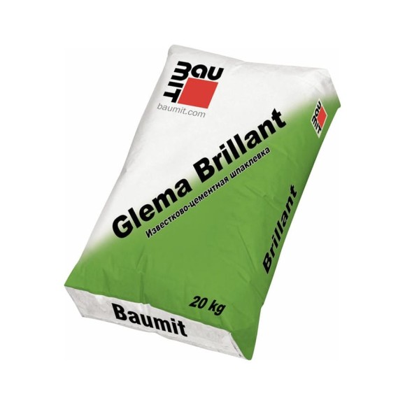 Известково-цементная шпаклевка Baumit GlemaBrillant 20 кг 4612741800618 Известково-цементная шпаклевка Baumit GlemaBrillant 20 кг 4612741800618