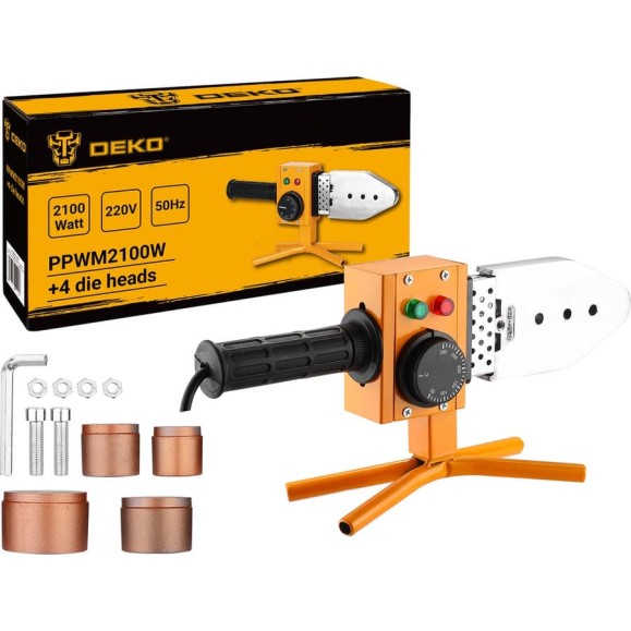 Аппарат для сварки полипропиленовых труб DEKO 4 насадки (20-40 мм) PPWM2100W 063-4247