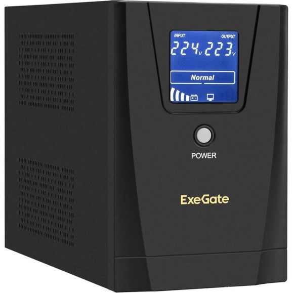 Источник бесперебойного питания ExeGate SpecialPro Smart LLB-1600.LCD.AVR.2SH.3C13.USB 1600VA/950W, 2Sch/3C13, USB, металлический корпус, Black 292804
