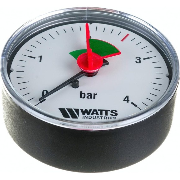 Аксиальный манометр Watts F+R101 0-4 bar, корпус 63 мм 10008090