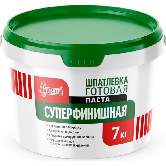 Шпатлевка полимерная готовая Старатели Суперфинишная паста 7 кг 3277/3554 Шпатлевка полимерная готовая Старатели Суперфинишная паста 7 кг 3277/3554