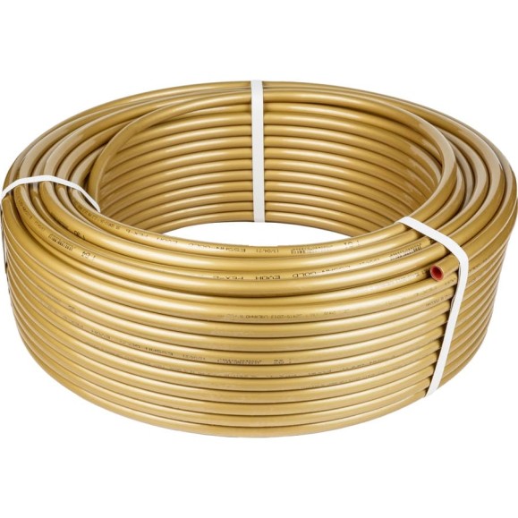 Труба из сшитого полиэтилена ESSAN СТ GOLD EVOH PEX-b 16x2.2, золотой, 200 м ГОСТ32415-2013 13021993