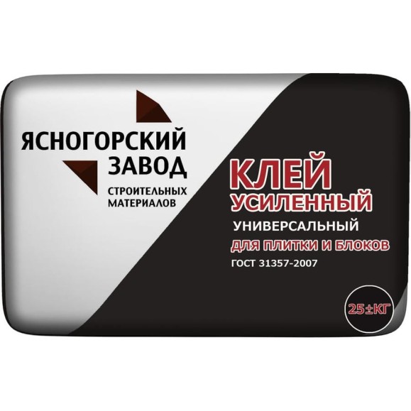 Клей усиленный универсальный для плитки и блоков ЯЗСМ 25 кг 1320 штук 4640013520193 Клей усиленный универсальный для плитки и блоков ЯЗСМ 25 кг 1320 штук 4640013520193
