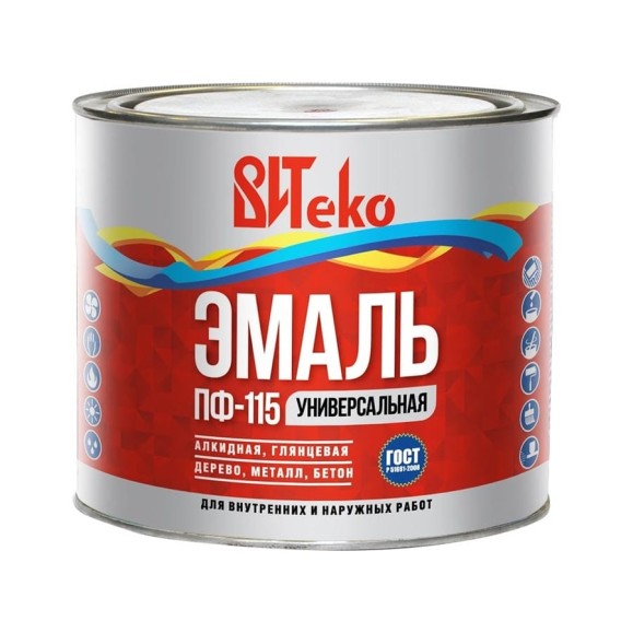 Эмаль Царицынские краски Витеко ПФ-115, зеленая, 1.8 кг 16101