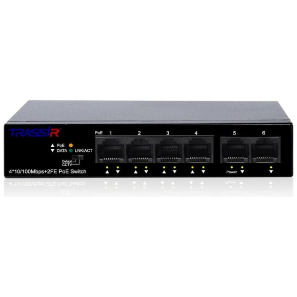 РоЕ-коммутатор Trassir TR-NS1106-60-4POE УТ-00048439 РоЕ-коммутатор Trassir TR-NS1106-60-4POE УТ-00048439