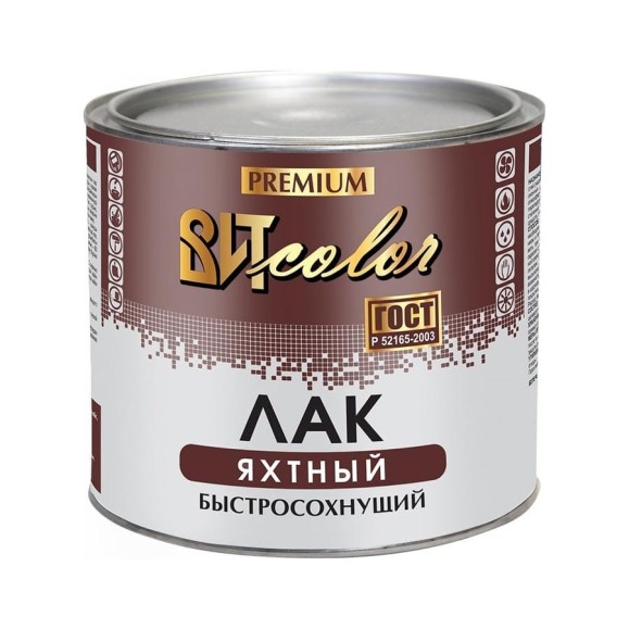 Яхтный лак Царицынские краски ВИТ color глянцевый, 2.4 кг 19580