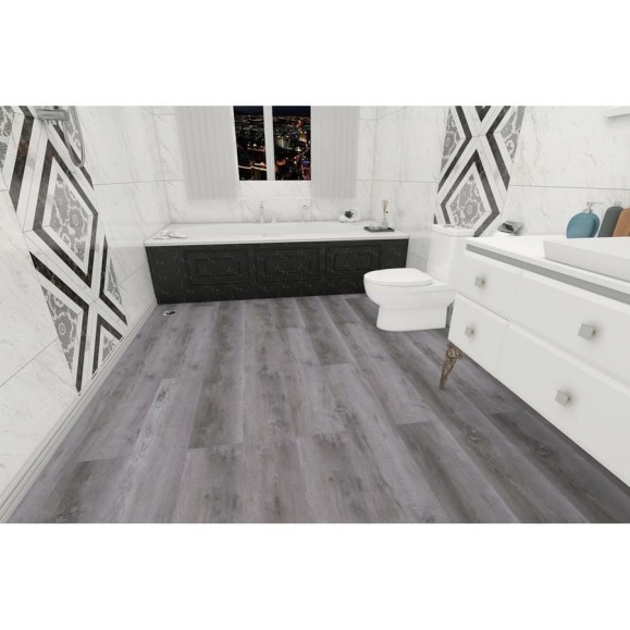 Кварц-виниловый ламинат Aspenfloor Premium Wood XL SPC 43 класс, 5.5 мм, с интегрированной подложкой IXPE, PW4-01 Дуб Скандинавский, 4V, 1220x228x5.5 мм, толщина защитного слоя 0.5 м, 10 шт., площадь упаковки 2.782 кв. м 4680427066399