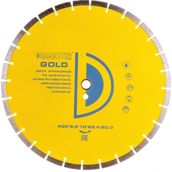 Диск сегментный GOLDEN TYPE (400х25.4/20х3х10 мм; 28Z) DIAMASTER 001.000.6805