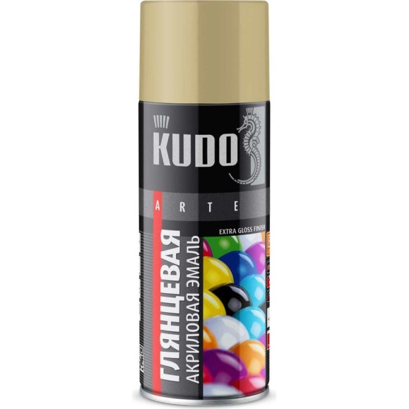 Эмаль универсальная акриловая KUDO RAL 1001 бежевая высокоглянцевая 0.52 л KU-A1001