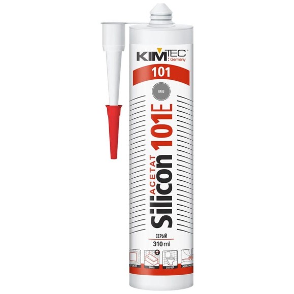 Силиконовый герметик KIM TEC серый 101Е 310мл 02-01-48 Силиконовый герметик KIM TEC серый 101Е 310мл 02-01-48