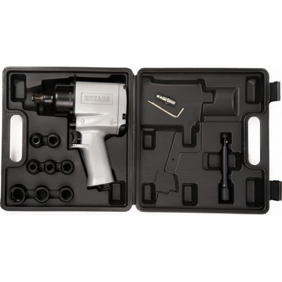 Пневматический гайковерт Rossvik 1/2", 720 Hм, с набором головок RT-5270K