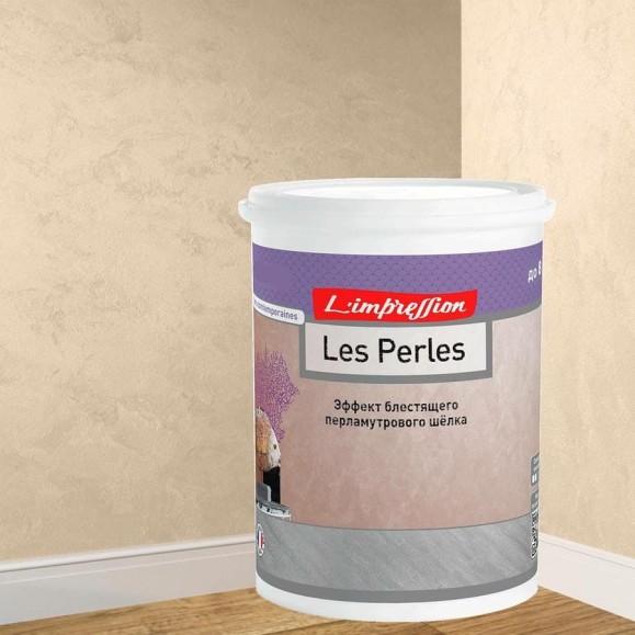 Декоративное покрытие L’impression Les perles 2.5 л, с эффектом блестящего перламутрового шелка, цвет 41117 бежевый JCHM15YQYJ Декоративное покрытие L’impression Les perles 2.5 л, с эффектом блестящего перламутрового шелка, цвет 41117 бежевый JCHM15YQYJ