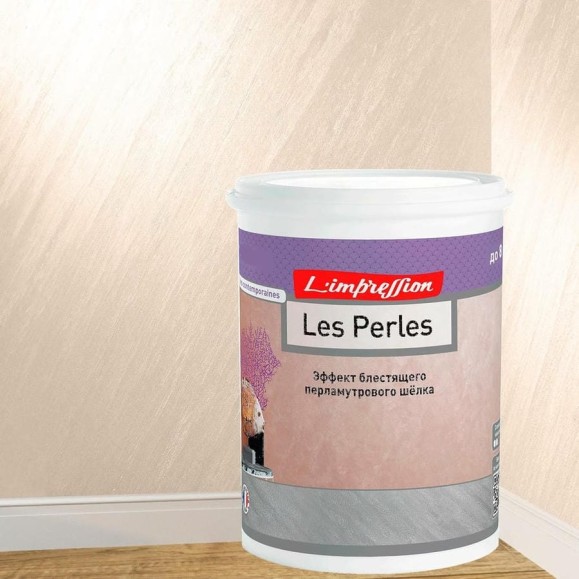 Декоративное покрытие L’impression Les perles 2.5 л, с эффектом блестящего перламутрового шелка, цвет 41074 розовый QRSC45AVVF Декоративное покрытие L’impression Les perles 2.5 л, с эффектом блестящего перламутрового шелка, цвет 41074 розовый QRSC45AVVF