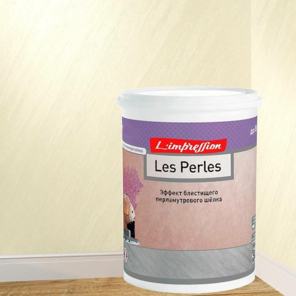 Декоративное покрытие L’impression Les perles 2.5 л, с эффектом блестящего перламутрового шелка, цвет 41119 бежевый RK8M5316X3 Декоративное покрытие L’impression Les perles 2.5 л, с эффектом блестящего перламутрового шелка, цвет 41119 бежевый RK8M5316X3