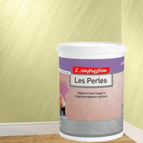Декоративное покрытие L’impression Les perles 2.5 л, с эффектом блестящего перламутрового шелка, цвет 41080 желтый 6PCQJSJTJT Декоративное покрытие L’impression Les perles 2.5 л, с эффектом блестящего перламутрового шелка, цвет 41080 желтый 6PCQJSJTJT