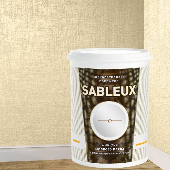 Декоративное покрытие L’impression Sableux 1 л, с фактурой мелкого плотного перламутрового песка цвет Светло бежевый 32085 3ELQF59CND