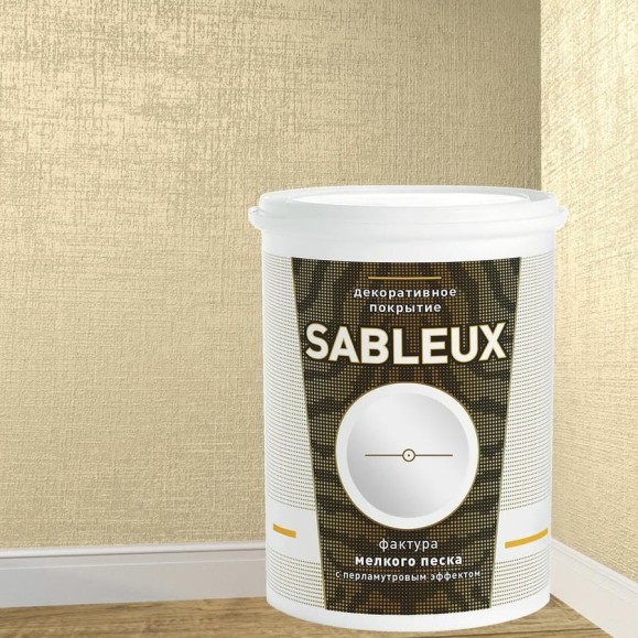 Декоративное покрытие L’impression Sableux 2.5 л, с фактурой мелкого плотного перламутрового песка цвет Светло желтый 32082 LATKXLLPB5