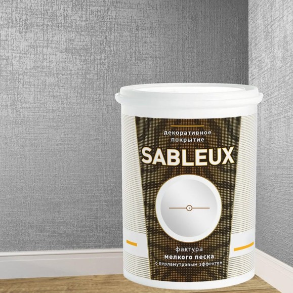 Декоративное покрытие L’impression Sableux 2.5 л, с фактурой мелкого плотного перламутрового песка цвет Серый металлик 32113 9L24PTXYDV Декоративное покрытие L’impression Sableux 2.5 л, с фактурой мелкого плотного перламутрового песка цвет Серый металлик 32113 9L24PTXYDV