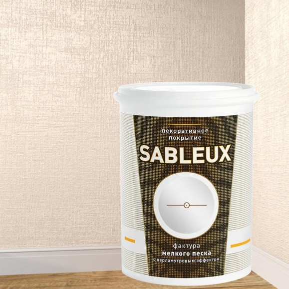 Декоративное покрытие L’impression Sableux 1 л, с фактурой мелкого плотного перламутрового песка цвет Белый 32000 (База) WN1Q88VKPW