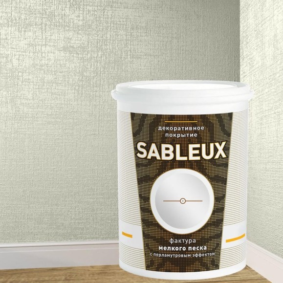 Декоративное покрытие L’impression Sableux 2.5 л, с фактурой мелкого плотного перламутрового песка цвет Зеленый 32101 6LX24TN7VE
