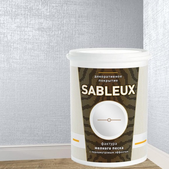 Декоративное покрытие L’impression Sableux 1 л, с фактурой мелкого плотного перламутрового песка цвет Голубой 32090 M4PGXNHZFH