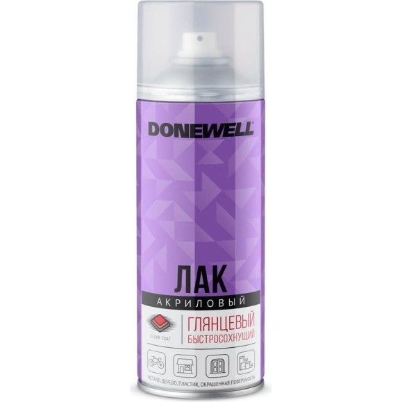 Универсальный лак DONEWELL акриловый глянцевый 520 мл DW-9002 Универсальный лак DONEWELL акриловый глянцевый 520 мл DW-9002