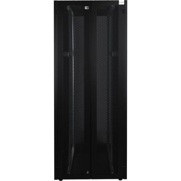 Напольный шкаф DATAREX 19 дюймов 42u 800x800 2-я передняя дверь перфорированная, 2-я задняя дверь перфорированная, черный DR-759521