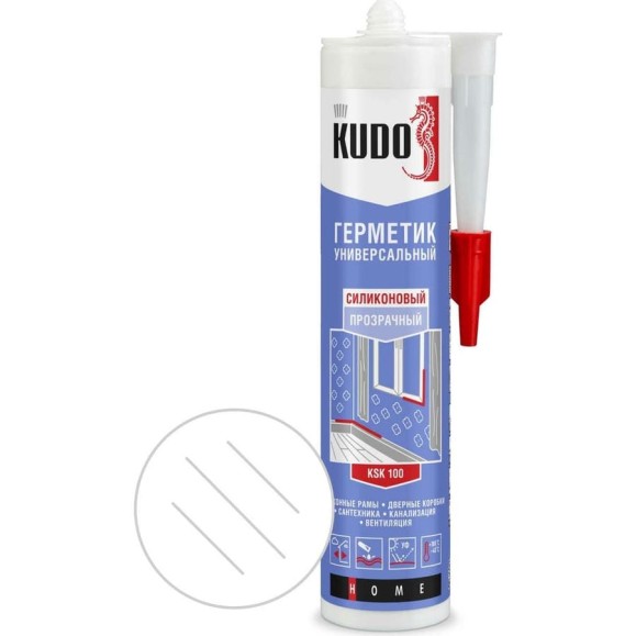 Силиконовый универсальный герметик KUDO прозрачный, 280 мл KSK-100
