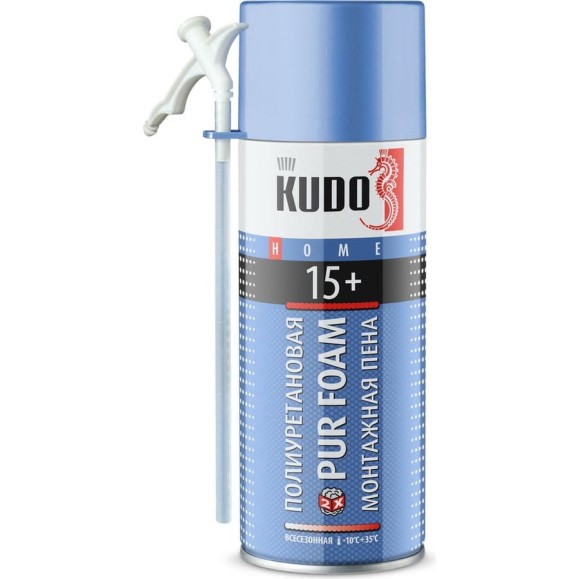 Полиуретановая монтажная бытовая всесезонная пена KUDO HOME 15+ 520 мл KUPH05U15+ Полиуретановая монтажная бытовая всесезонная пена KUDO HOME 15+ 520 мл KUPH05U15+