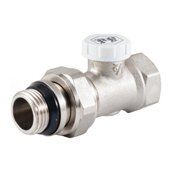 Настроечный клапан радиатора PROFACTOR прямой с уплотнением 1/2 PF RVS 376UR