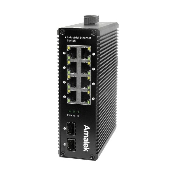 Промышленный 10-портовый гигабитный коммутатор Amatek AN-SXG10P8B L2 7000741