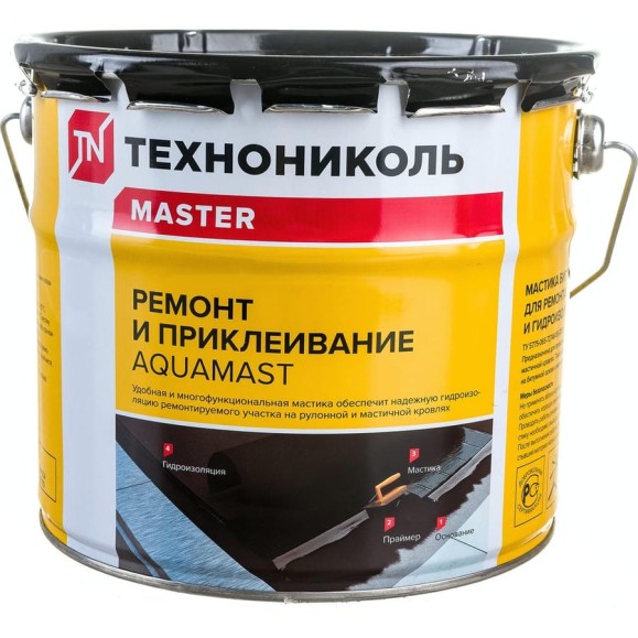 Мастика для ремонта Технониколь AquaMast, ведро 3 кг TN420925