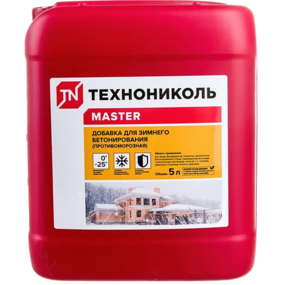 Добавка для зимнего бетонирования Технониколь (противоморозная; 5 л) TN529184 Добавка для зимнего бетонирования Технониколь (противоморозная; 5 л) TN529184