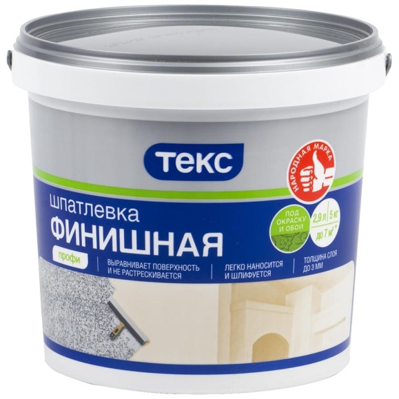 Финишная шпатлевка Текс Профи 5 кг 700001307 Финишная шпатлевка Текс Профи 5 кг 700001307