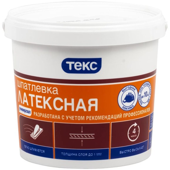 Шпатлевка латексная УНИВЕРСАЛ 5 кг ТЕКС 51678 Шпатлевка латексная УНИВЕРСАЛ 5 кг ТЕКС 51678