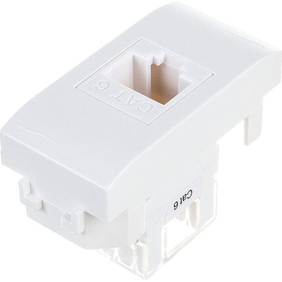 Компьютерная розетка DKC СП Brava 1 модуль RJ45 CAT.6 белая 76458B Компьютерная розетка DKC СП Brava 1 модуль RJ45 CAT.6 белая 76458B