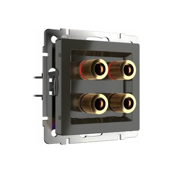Акустическая розетка WERKEL WL07-AUDIOx4 / серо-коричневый a035918