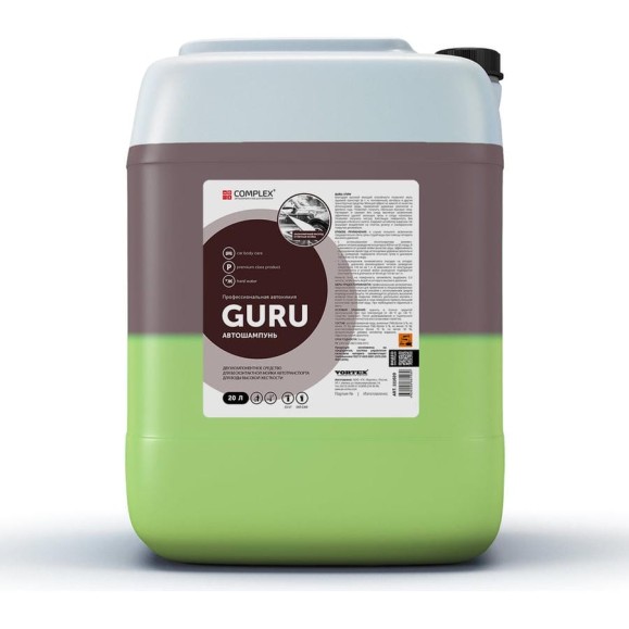 Концентрированный бесконтактный автошампунь Guru (Гуру) 21кг Complex 111020