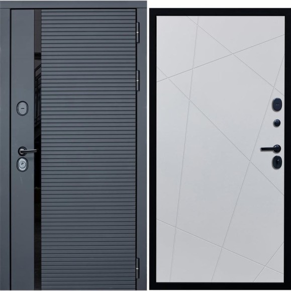 Дверь DIVA МХ-45 2050x860 мм, правая, Антрацит софт - Д11 Белый софт УТ-00077474 Дверь DIVA МХ-45 2050x860 мм, правая, Антрацит софт - Д11 Белый софт УТ-00077474