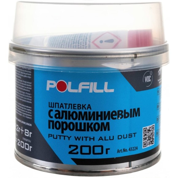 Шпатлевка с алюминиевым порошком POLFILL 200 г 13-000024 Шпатлевка с алюминиевым порошком POLFILL 200 г 13-000024