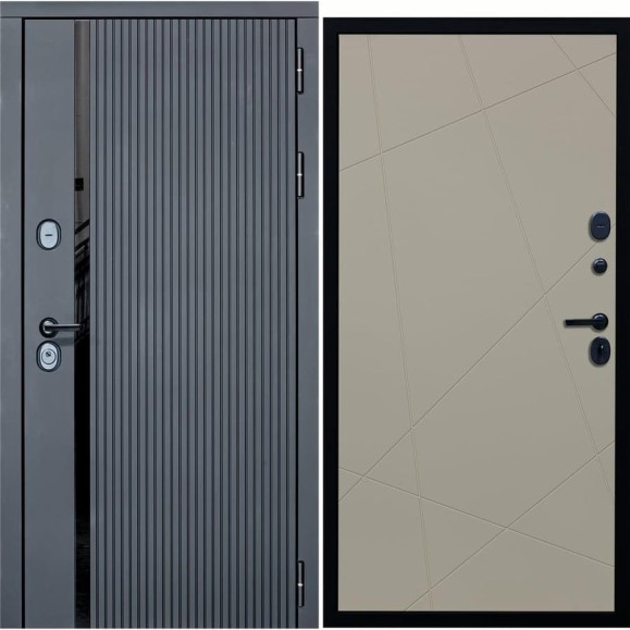 Дверь DIVA МХ-46 2050x960 мм, правая, Антрацит софт - Д11,Софт шампань УТ-00076729